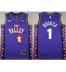 Men Phoenix Suns 1 Devin Booker Purple 2024 25 City Edition Stitched Basketball Jersey Men Phoenix Suns 1 Devin Booker Purple 2024 25 City Edition Stitched Basketball Jersey
