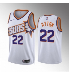 Men Phoenix Suns 22 Deandre Ayton White Association Edition Stitched Basketball Jersey Men Phoenix Suns 22 Deandre Ayton White Association Edition Stitched Basketball Jersey