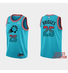 Men Phoenix Suns 25 Mikal Bridges 2022 23 Blue City Edition Stitched Basketball Jersey Men Phoenix Suns 25 Mikal Bridges 2022 23 Blue City Edition Stitched Basketball Jersey