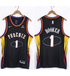 Men Suns 1 Devin Booker Black Nike Swingman Jersey Men Suns 1 Devin Booker Black Nike Swingman Jersey