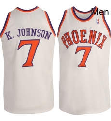 Mens Adidas Phoenix Suns 7 Kevin Johnson Authentic White New Throwback NBA Jersey Mens Adidas Phoenix Suns 7 Kevin Johnson Authentic White New Throwback NBA Jersey