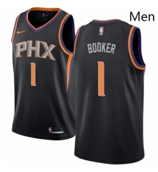 Mens Nike Phoenix Suns 1 Devin Booker Swingman Black Alternate NBA Jersey Statement Edition Mens Nike Phoenix Suns 1 Devin Booker Swingman Black Alternate NBA Jersey Statement Edition