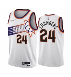 Men's Phoenix Suns #24 Tom Chambers 2022-23 White 75th Anniversary Association Edition Stitched Jersey Men's Phoenix Suns #24 Tom Chambers 2022-23 White 75th Anniversary Association Edition Stitched Jersey