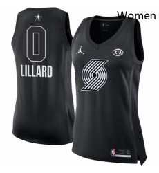 Womens Nike Jordan Portland Trail Blazers 0 Damian Lillard Swingman Black 2018 All Star Game NBA Jersey Womens Nike Jordan Portland Trail Blazers 0 Damian Lillard Swingman Black 2018 All Star Game NBA Jersey