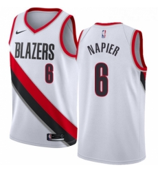 Womens Nike Portland Trail Blazers 6 Shabazz Napier Authentic White Home NBA Jersey Association Edition Womens Nike Portland Trail Blazers 6 Shabazz Napier Authentic White Home NBA Jersey Association Edition