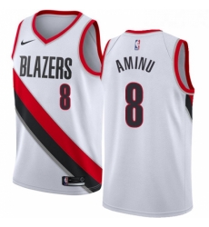 Womens Nike Portland Trail Blazers 8 Al Farouq Aminu Swingman White Home NBA Jersey Association Edition Womens Nike Portland Trail Blazers 8 Al Farouq Aminu Swingman White Home NBA Jersey Association Edition