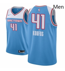 Men NBA 2018 19 Sacramento Kings 41 Kosta Koufos City Edition Blue Jersey Men NBA 2018 19 Sacramento Kings 41 Kosta Koufos City Edition Blue Jersey