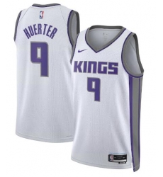 Men Nike Sacramento Kings Kevin Huerter #9 White Swingman Stitched NBA Jersey Men Nike Sacramento Kings Kevin Huerter #9 White Swingman Stitched NBA Jersey