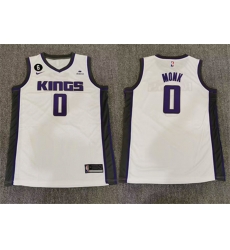 Men Sacramento Kings 0 Malik Monk White No 6 Patch Stitched Basketball Jersey Men Sacramento Kings 0 Malik Monk White No 6 Patch Stitched Basketball Jersey