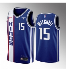 Men Sacramento Kings 15 Davion Mitchell Blue 2023 24 City Edition Stitched Basketball Jersey Men Sacramento Kings 15 Davion Mitchell Blue 2023 24 City Edition Stitched Basketball Jersey