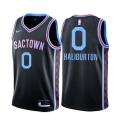 Men Sacramento Kings Tyrese Haliburton #0 Black NBA Jersey Men Sacramento Kings Tyrese Haliburton #0 Black NBA Jersey