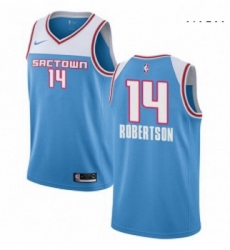 Mens Nike Sacramento Kings 14 Oscar Robertson Swingman Blue NBA Jersey 2018 19 City Edition Mens Nike Sacramento Kings 14 Oscar Robertson Swingman Blue NBA Jersey 2018 19 City Edition