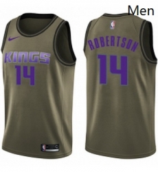 Mens Nike Sacramento Kings 14 Oscar Robertson Swingman Green Salute to Service NBA Jersey Mens Nike Sacramento Kings 14 Oscar Robertson Swingman Green Salute to Service NBA Jersey