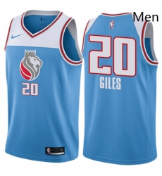 Mens Nike Sacramento Kings 20 Harry Giles Swingman Blue NBA Jersey City Edition Mens Nike Sacramento Kings 20 Harry Giles Swingman Blue NBA Jersey City Edition