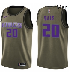 Mens Nike Sacramento Kings 20 Harry Giles Swingman Green Salute to Service NBA Jersey Mens Nike Sacramento Kings 20 Harry Giles Swingman Green Salute to Service NBA Jersey