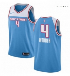 Mens Nike Sacramento Kings 4 Chris Webber Swingman Blue NBA Jersey 2018 19 City Edition Mens Nike Sacramento Kings 4 Chris Webber Swingman Blue NBA Jersey 2018 19 City Edition