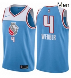 Mens Nike Sacramento Kings 4 Chris Webber Swingman Blue NBA Jersey City Edition Mens Nike Sacramento Kings 4 Chris Webber Swingman Blue NBA Jersey City Edition