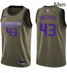 Mens Nike Sacramento Kings 43 Anthony Tolliver Swingman Green Salute to Service NBA Jersey Mens Nike Sacramento Kings 43 Anthony Tolliver Swingman Green Salute to Service NBA Jersey