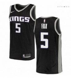 Mens Nike Sacramento Kings 5 DeAaron Fox Swingman Black NBA Jersey Statement Edition Mens Nike Sacramento Kings 5 DeAaron Fox Swingman Black NBA Jersey Statement Edition