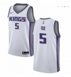 Mens Nike Sacramento Kings 5 DeAaron Fox Swingman White NBA Jersey Association Edition Mens Nike Sacramento Kings 5 DeAaron Fox Swingman White NBA Jersey Association Edition