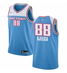 Mens Nike Sacramento Kings 88 Nemanja Bjelica Swingman Blue NBA Jersey 2018 19 City Edition Mens Nike Sacramento Kings 88 Nemanja Bjelica Swingman Blue NBA Jersey 2018 19 City Edition