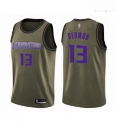 Mens Sacramento Kings 13 Dewayne Dedmon Swingman Green Salute to Service Basketball Jersey Mens Sacramento Kings 13 Dewayne Dedmon Swingman Green Salute to Service Basketball Jersey