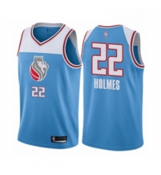 Mens Sacramento Kings 22 Richaun Holmes Authentic Blue Basketball Jersey City Edition Mens Sacramento Kings 22 Richaun Holmes Authentic Blue Basketball Jersey City Edition