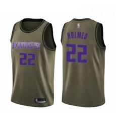 Mens Sacramento Kings 22 Richaun Holmes Swingman Green Salute to Service Basketball Jersey Mens Sacramento Kings 22 Richaun Holmes Swingman Green Salute to Service Basketball Jersey