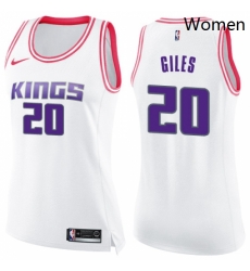 Womens Nike Sacramento Kings 20 Harry Giles Swingman WhitePink Fashion NBA Jersey Womens Nike Sacramento Kings 20 Harry Giles Swingman WhitePink Fashion NBA Jersey