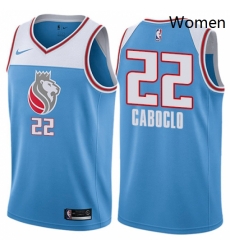 Womens Nike Sacramento Kings 22 Bruno Caboclo Swingman Blue NBA Jersey City Edition Womens Nike Sacramento Kings 22 Bruno Caboclo Swingman Blue NBA Jersey City Edition