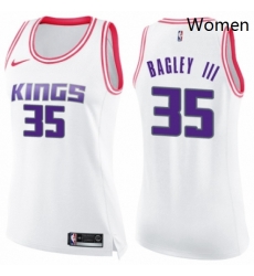 Womens Nike Sacramento Kings 35 Marvin Bagley III Swingman WhitePink Fashion NBA Jersey Womens Nike Sacramento Kings 35 Marvin Bagley III Swingman WhitePink Fashion NBA Jersey
