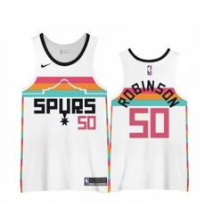 Men San Antonio Spurs 50 David Robinson White Stitched Basketball Jersey Men San Antonio Spurs 50 David Robinson White Stitched Basketball Jersey