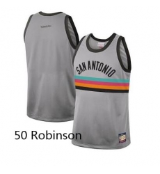 Men Spurs 50 David Robinson Nike City Edition Grey Jersey Men Spurs 50 David Robinson Nike City Edition Grey Jersey