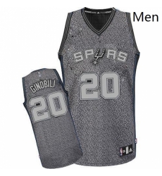 Mens Adidas San Antonio Spurs 20 Manu Ginobili Authentic Grey Static Fashion NBA Jersey Mens Adidas San Antonio Spurs 20 Manu Ginobili Authentic Grey Static Fashion NBA Jersey