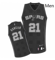 Mens Adidas San Antonio Spurs 21 Tim Duncan Authentic Black Rhythm Fashion NBA Jersey Mens Adidas San Antonio Spurs 21 Tim Duncan Authentic Black Rhythm Fashion NBA Jersey