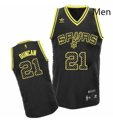 Mens Adidas San Antonio Spurs 21 Tim Duncan Swingman Black Electricity Fashion NBA Jersey Mens Adidas San Antonio Spurs 21 Tim Duncan Swingman Black Electricity Fashion NBA Jersey
