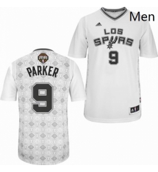 Mens Adidas San Antonio Spurs 9 Tony Parker Authentic White New Latin Nights NBA Jersey Mens Adidas San Antonio Spurs 9 Tony Parker Authentic White New Latin Nights NBA Jersey