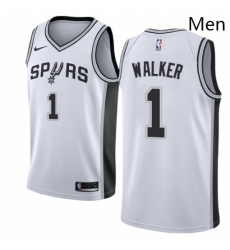 Mens Nike San Antonio Spurs 1 Lonnie Walker Swingman White NBA Jersey Association Edition Mens Nike San Antonio Spurs 1 Lonnie Walker Swingman White NBA Jersey Association Edition