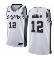 Mens Nike San Antonio Spurs 12 Bruce Bowen Swingman White Home NBA Jersey Association Edition Mens Nike San Antonio Spurs 12 Bruce Bowen Swingman White Home NBA Jersey Association Edition