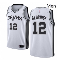 Mens Nike San Antonio Spurs 12 LaMarcus Aldridge Authentic White Home NBA Jersey Association Edition Mens Nike San Antonio Spurs 12 LaMarcus Aldridge Authentic White Home NBA Jersey Association Edition