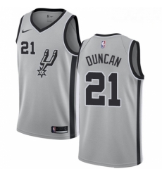 Mens Nike San Antonio Spurs 21 Tim Duncan Authentic Silver Alternate NBA Jersey Statement Edition Mens Nike San Antonio Spurs 21 Tim Duncan Authentic Silver Alternate NBA Jersey Statement Edition