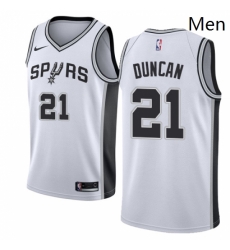 Mens Nike San Antonio Spurs 21 Tim Duncan Swingman White Home NBA Jersey Association Edition Mens Nike San Antonio Spurs 21 Tim Duncan Swingman White Home NBA Jersey Association Edition