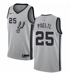 Mens Nike San Antonio Spurs 25 Jakob Poeltl Swingman Silver NBA Jersey Statement Edition Mens Nike San Antonio Spurs 25 Jakob Poeltl Swingman Silver NBA Jersey Statement Edition