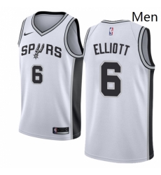 Mens Nike San Antonio Spurs 6 Sean Elliott Authentic White Home NBA Jersey Association Edition Mens Nike San Antonio Spurs 6 Sean Elliott Authentic White Home NBA Jersey Association Edition