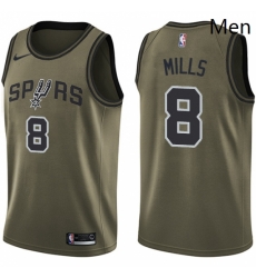 Mens Nike San Antonio Spurs 8 Patty Mills Swingman Green Salute to Service NBA Jersey Mens Nike San Antonio Spurs 8 Patty Mills Swingman Green Salute to Service NBA Jersey