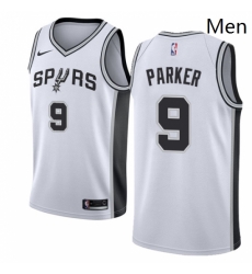 Mens Nike San Antonio Spurs 9 Tony Parker Authentic White Home NBA Jersey Association Edition Mens Nike San Antonio Spurs 9 Tony Parker Authentic White Home NBA Jersey Association Edition