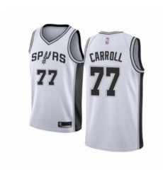 Mens San Antonio Spurs 77 DeMarre Carroll Authentic White Basketball Jersey Association Edition Mens San Antonio Spurs 77 DeMarre Carroll Authentic White Basketball Jersey Association Edition