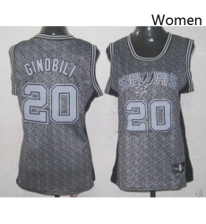 Womens Adidas San Antonio Spurs 20 Manu Ginobili Authentic Grey Static Fashion NBA Jersey Womens Adidas San Antonio Spurs 20 Manu Ginobili Authentic Grey Static Fashion NBA Jersey