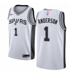 Womens Nike San Antonio Spurs 1 Kyle Anderson Authentic White Home NBA Jersey Association Edition Womens Nike San Antonio Spurs 1 Kyle Anderson Authentic White Home NBA Jersey Association Edition
