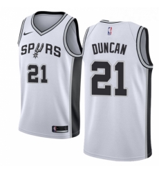 Womens Nike San Antonio Spurs 21 Tim Duncan Swingman White Home NBA Jersey Association Edition Womens Nike San Antonio Spurs 21 Tim Duncan Swingman White Home NBA Jersey Association Edition